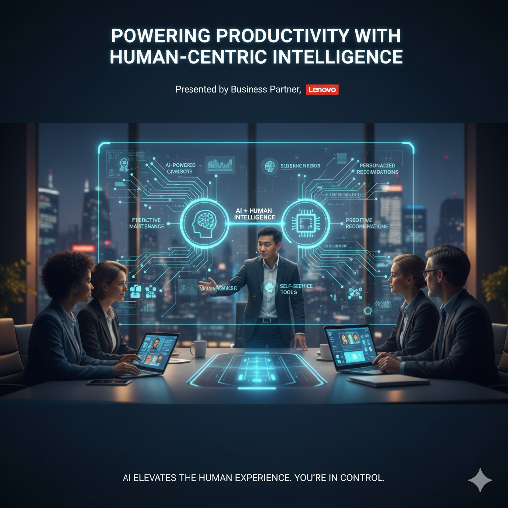 Powering Productivity with Human-Centric Intelligence presented by Business Partner, Lenovo Powering Productivity with Human-Centric Intelligence presented by Business Partner, Lenovo